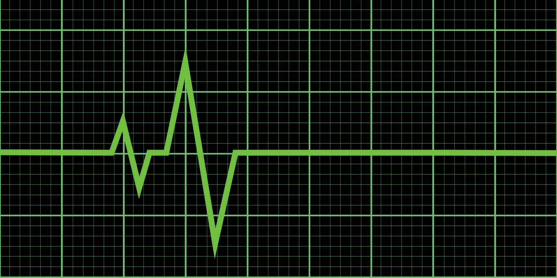 Illustration green line of pulse graph vector