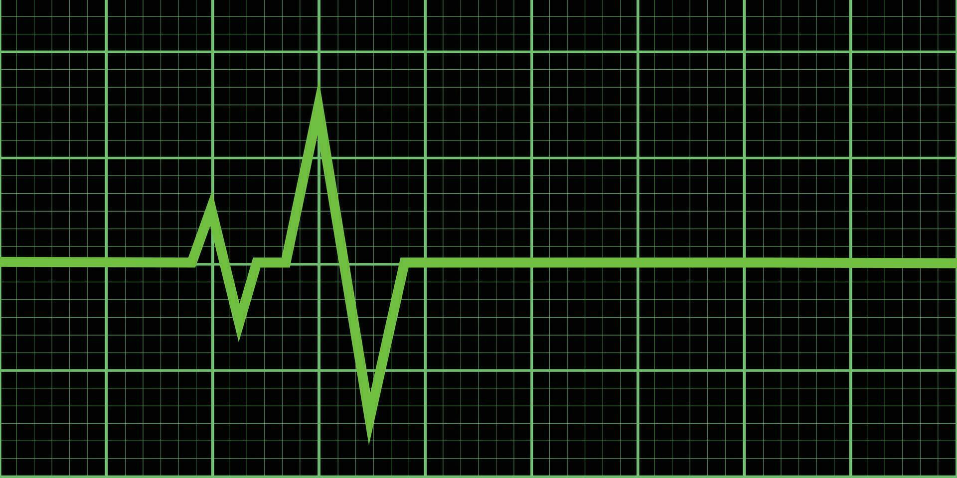 Illustration green line of pulse graph vector