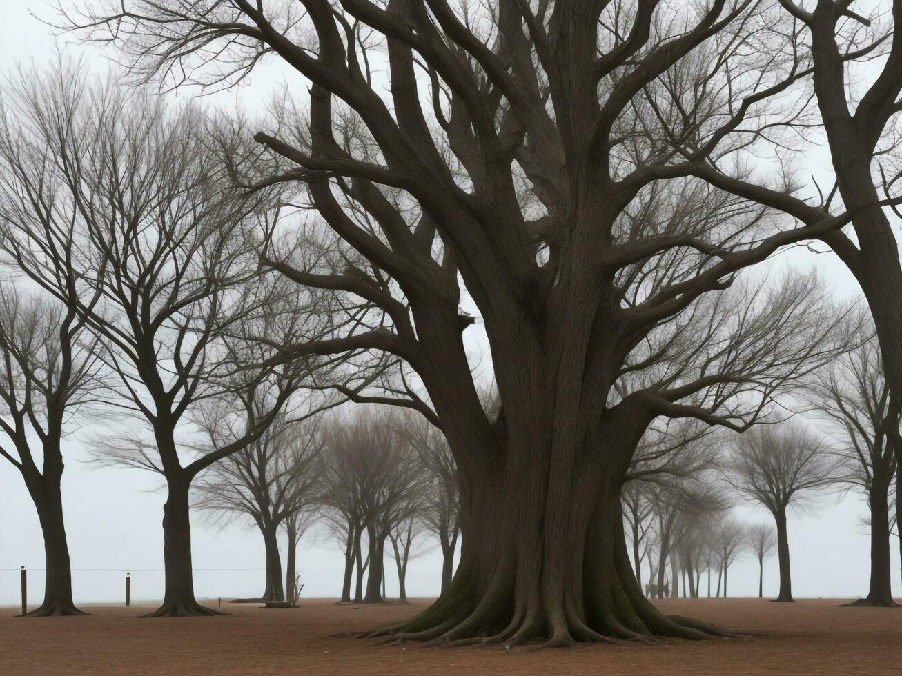 tree beautiful close up image ai generated photo
