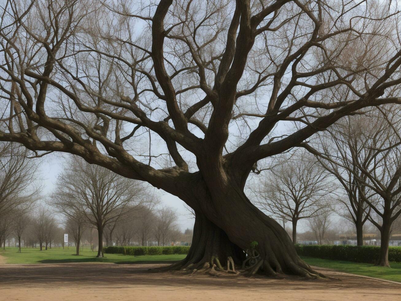 tree beautiful close up image ai generated photo