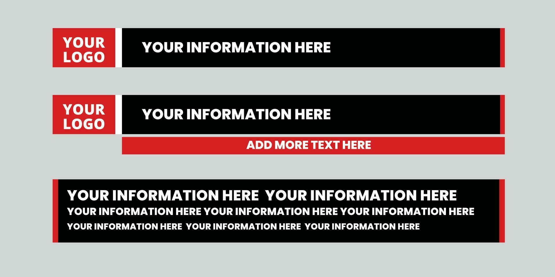 Lower third vector design with shape overlay - News Lower Thirds Pack
