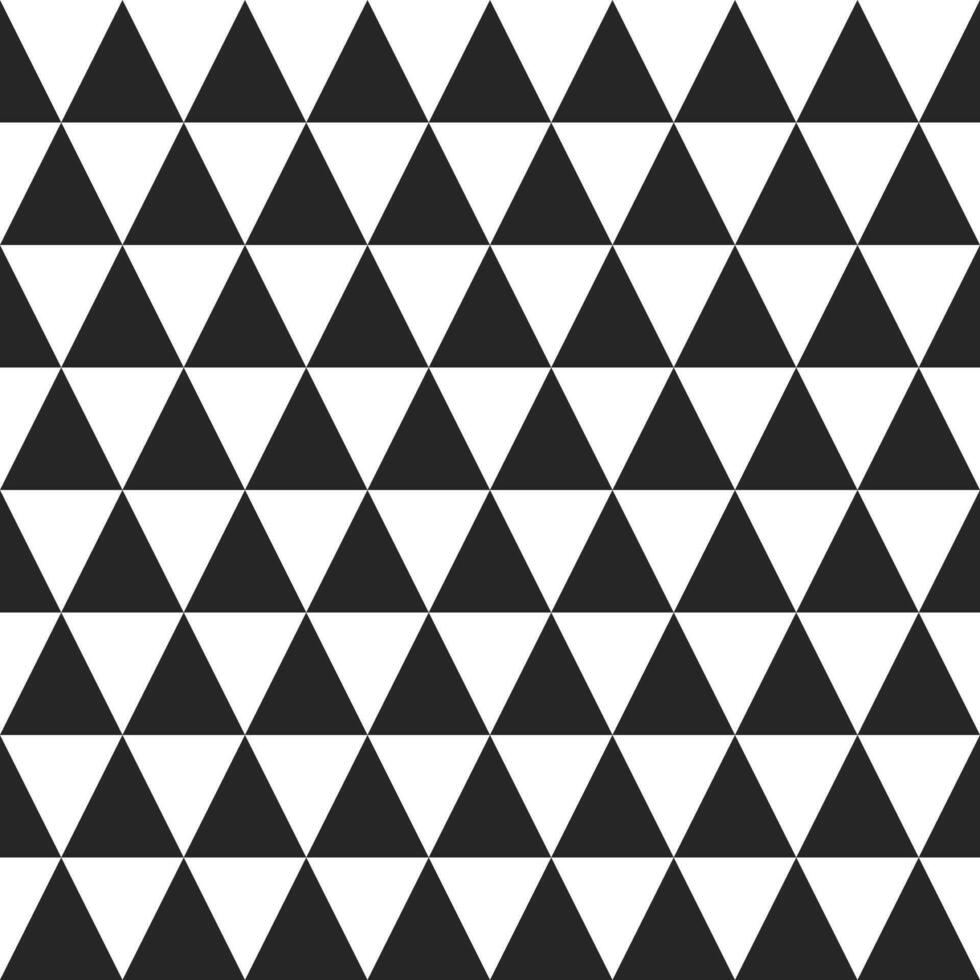triangle seamless pattern, black and white, monochrome, pyramid shape,  geometric zigzag background, vector illustration