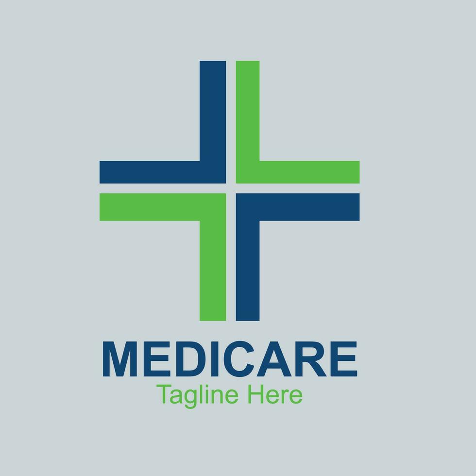 Unique medical logo design service vector