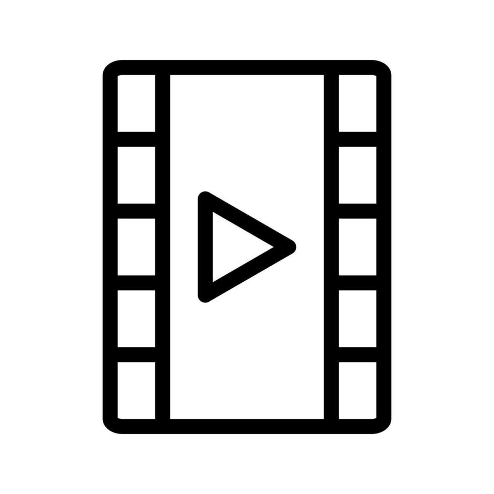 Play Video vector icon. symbols for web and mobile applications on editable white background.