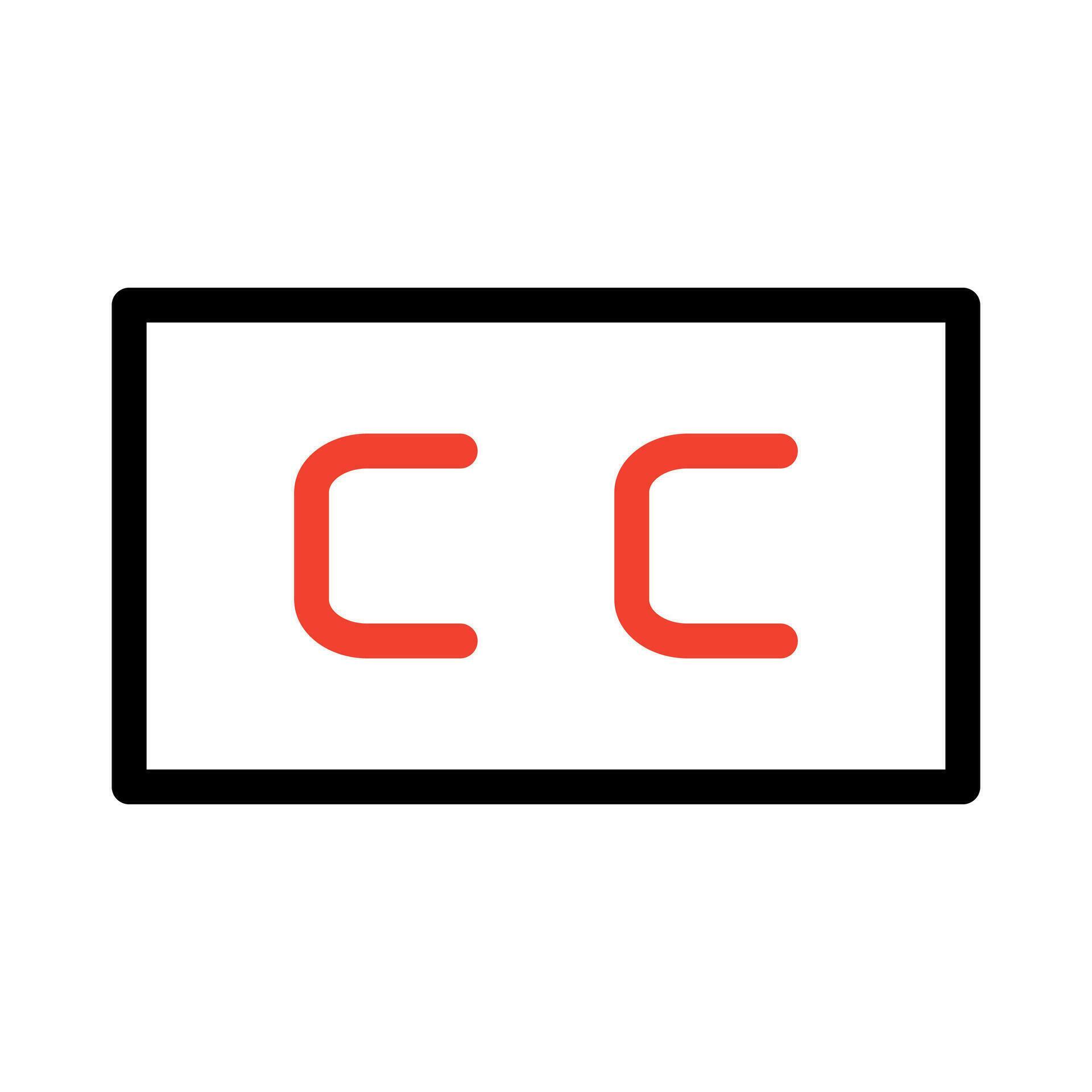 Closed captioning icon vector image. symbols for web and mobile