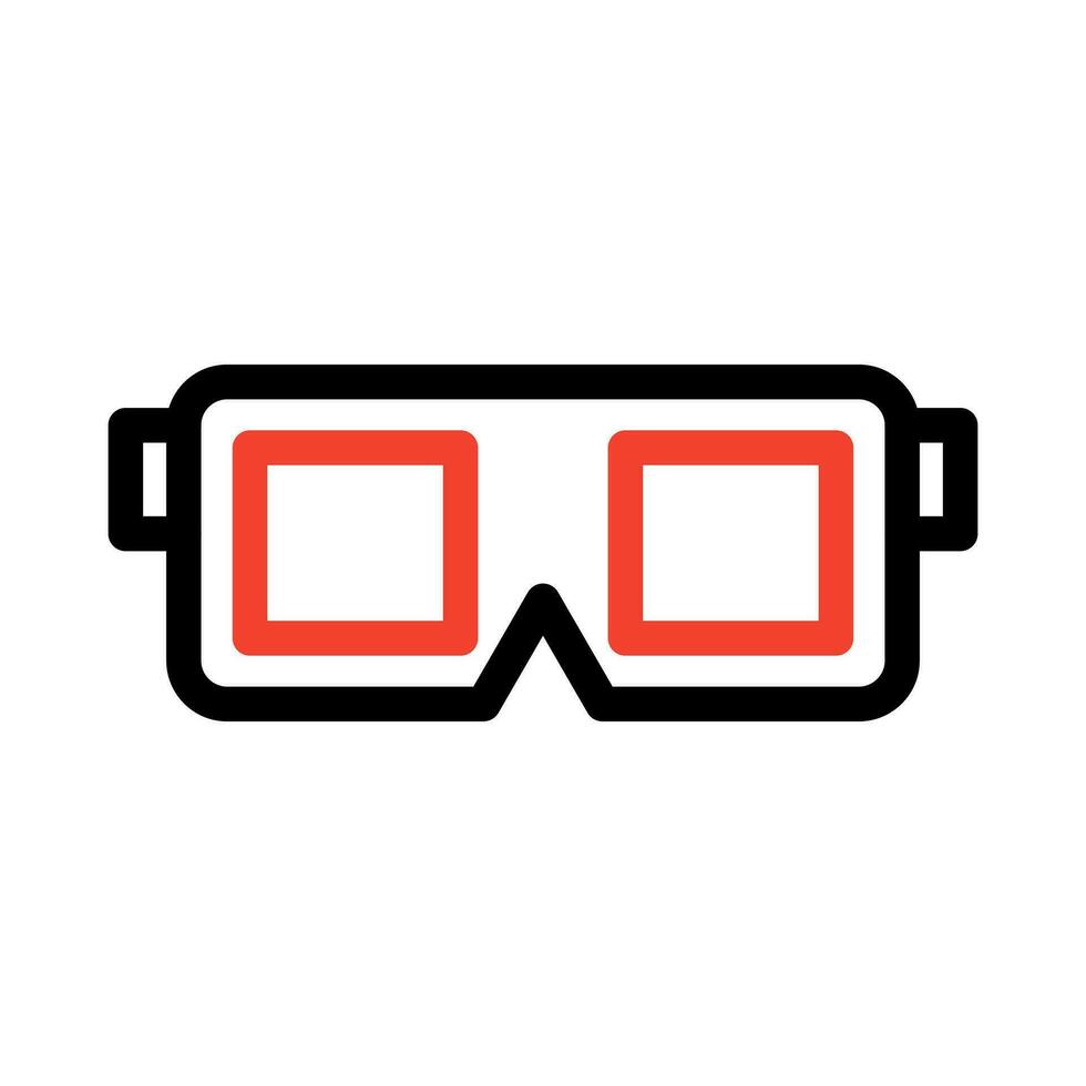 3D Glasses vector icon.  glasses with a square rim symbols for web and mobile applications on editable white background.