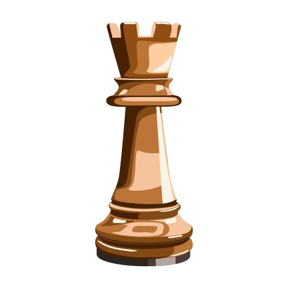 Chess piece isolated on white background. Vector illustration in flat technique