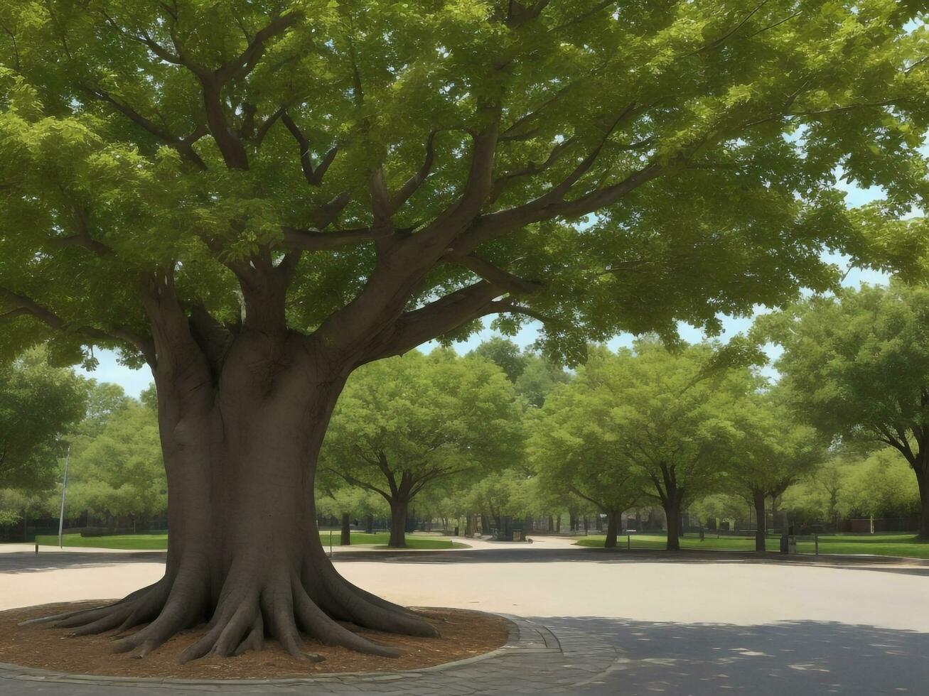 tree beautiful close up image ai generated photo