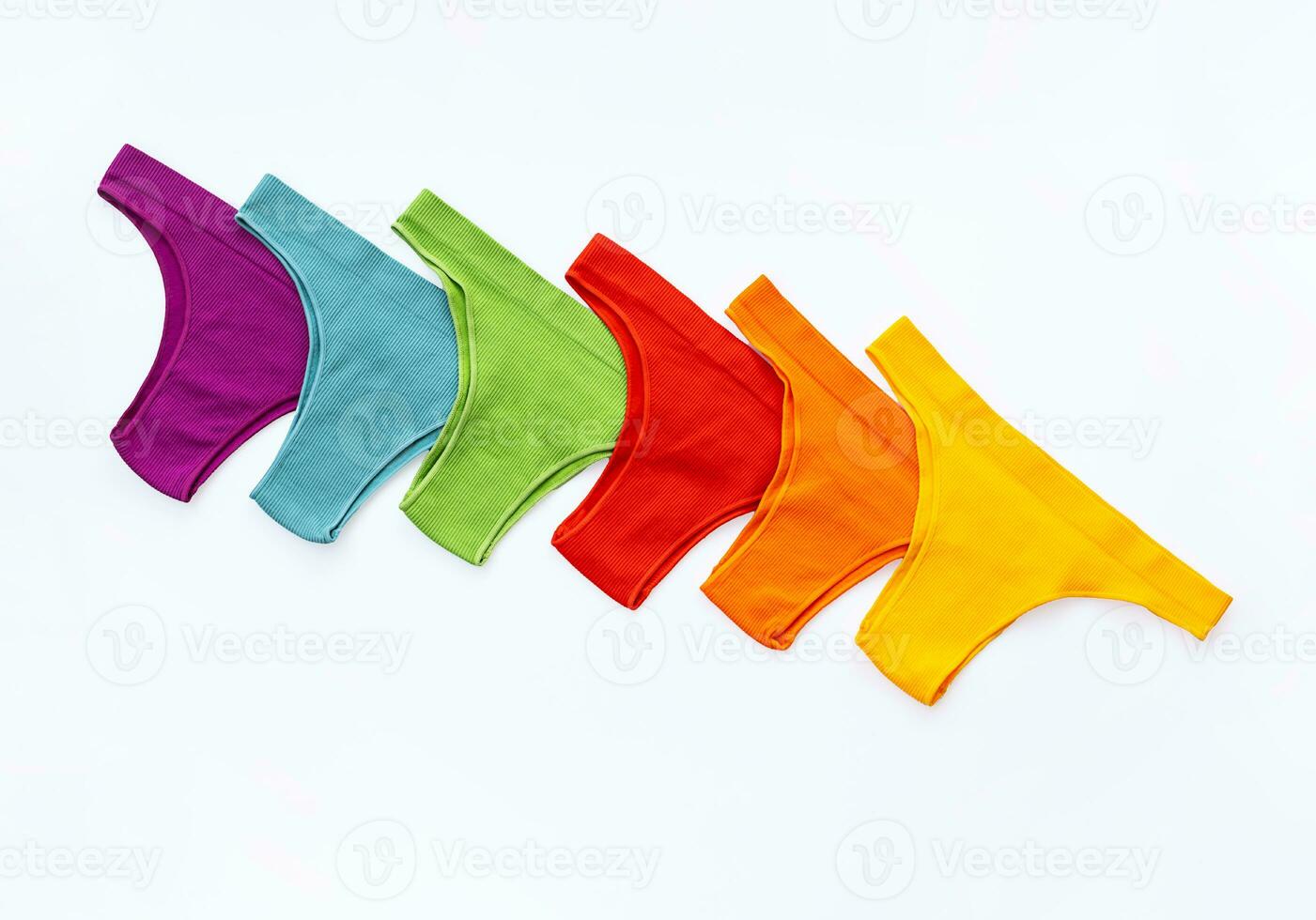 Colourful females basic panties collection. photo