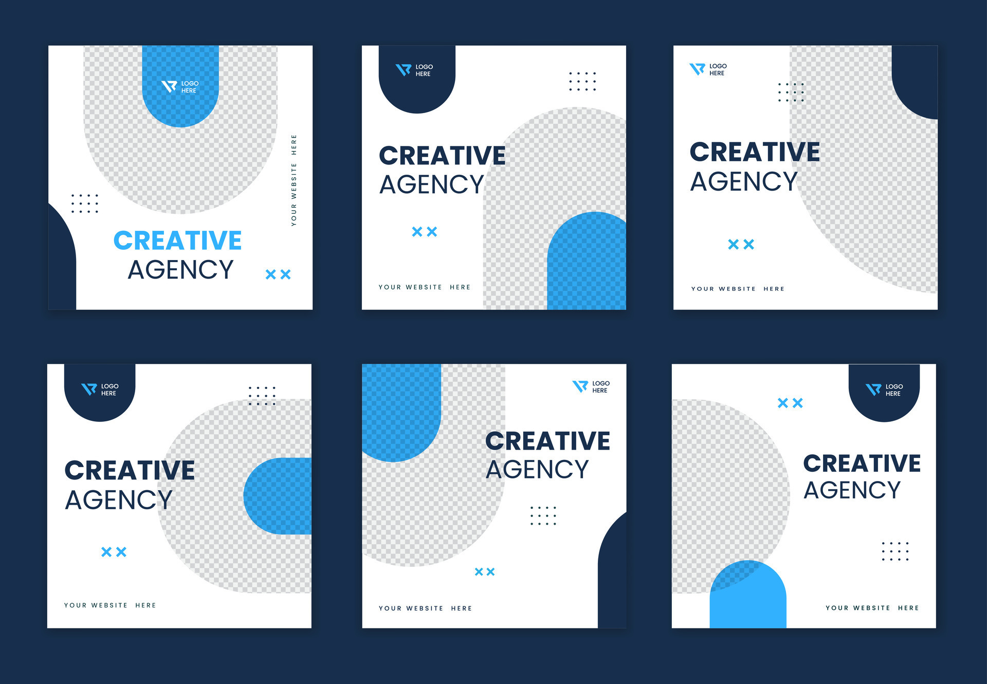 Set Of Corporate Social Media Post Bundle Design Colorful Square Post set-of-corporate-social-media-post-bundle-design-colorful-square-post