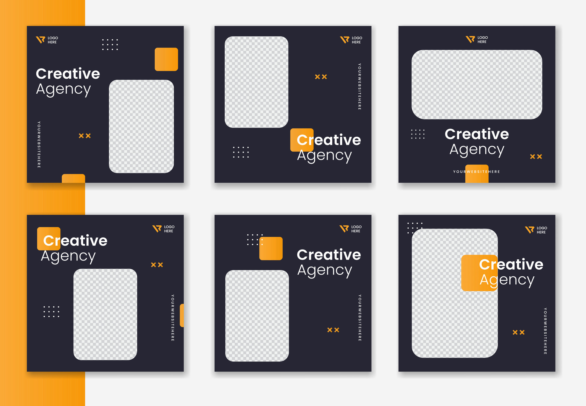 Set Of Corporate Social Media Post Bundle Design Colorful Square Post set-of-corporate-social-media-post-bundle-design-colorful-square-post