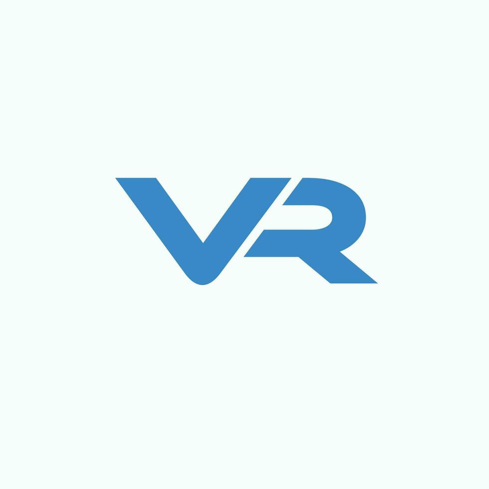 vr texto logo vector