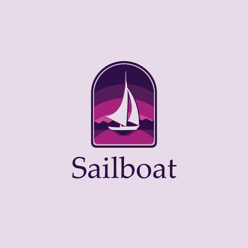 Sailboat logo vector