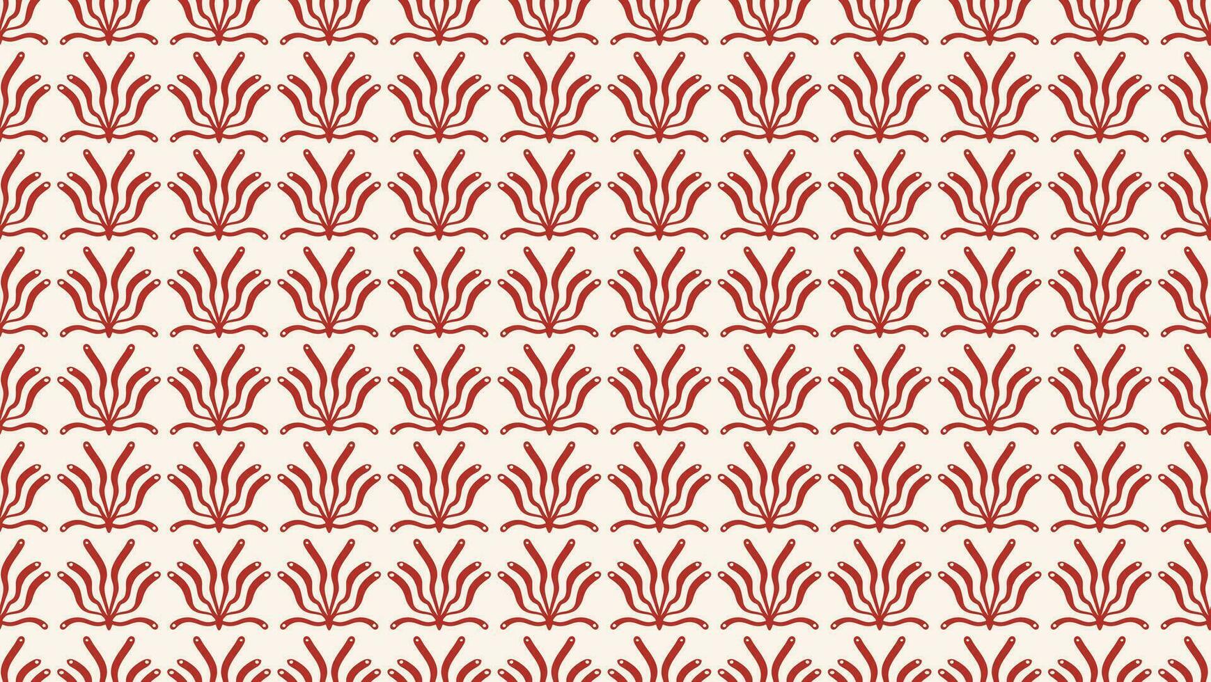 contemporáneo flor sin costura modelo. moderno rojo floral elemento ondulado formas oriental floral ornamento. para antecedentes, fondos de pantalla, textiles, y moda. vector