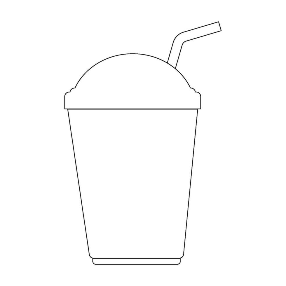 plastic cup icon vector