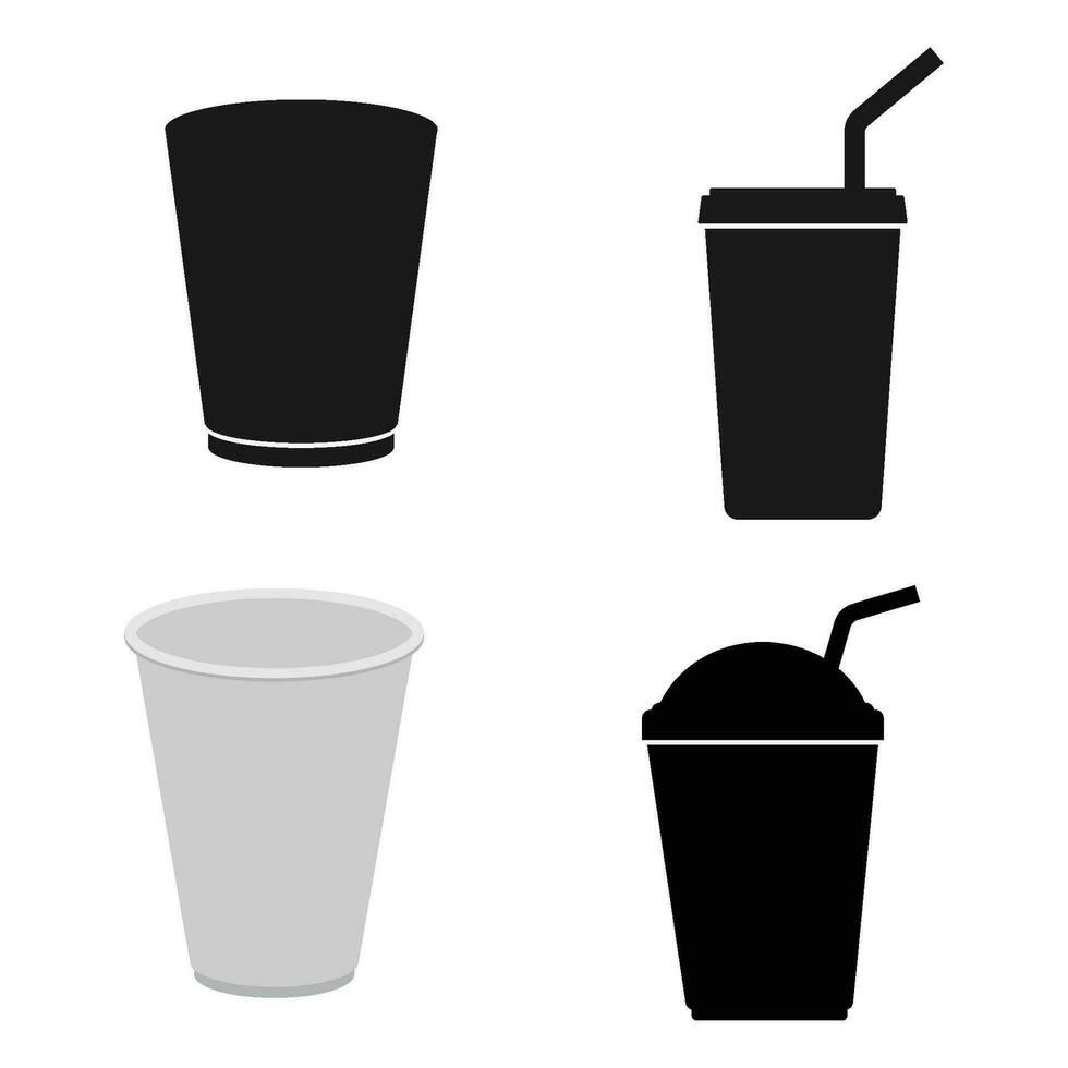 plastic cup icon vector