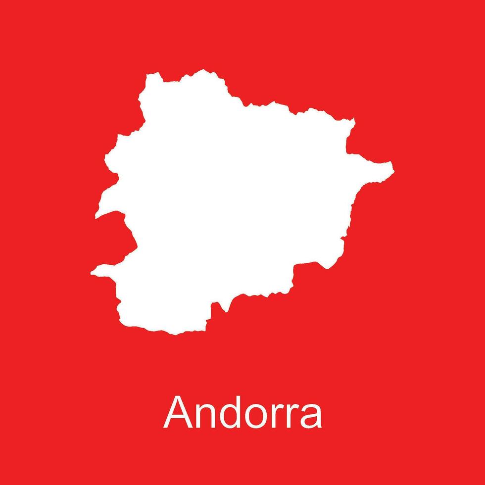 andorra mapa icono vector