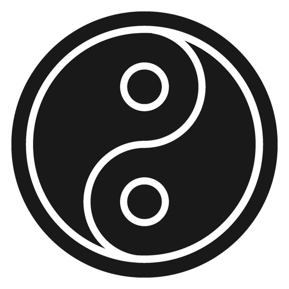 yin and yan symbol icon vector