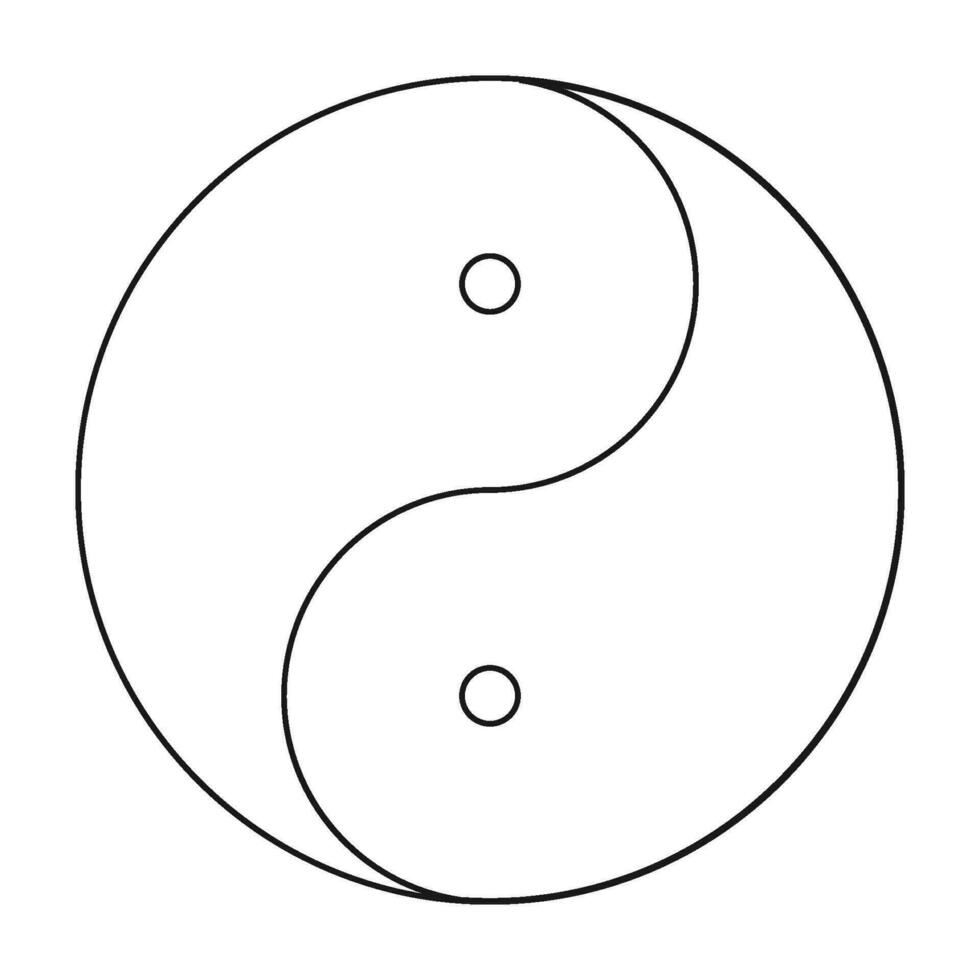 yin and yan symbol icon vector