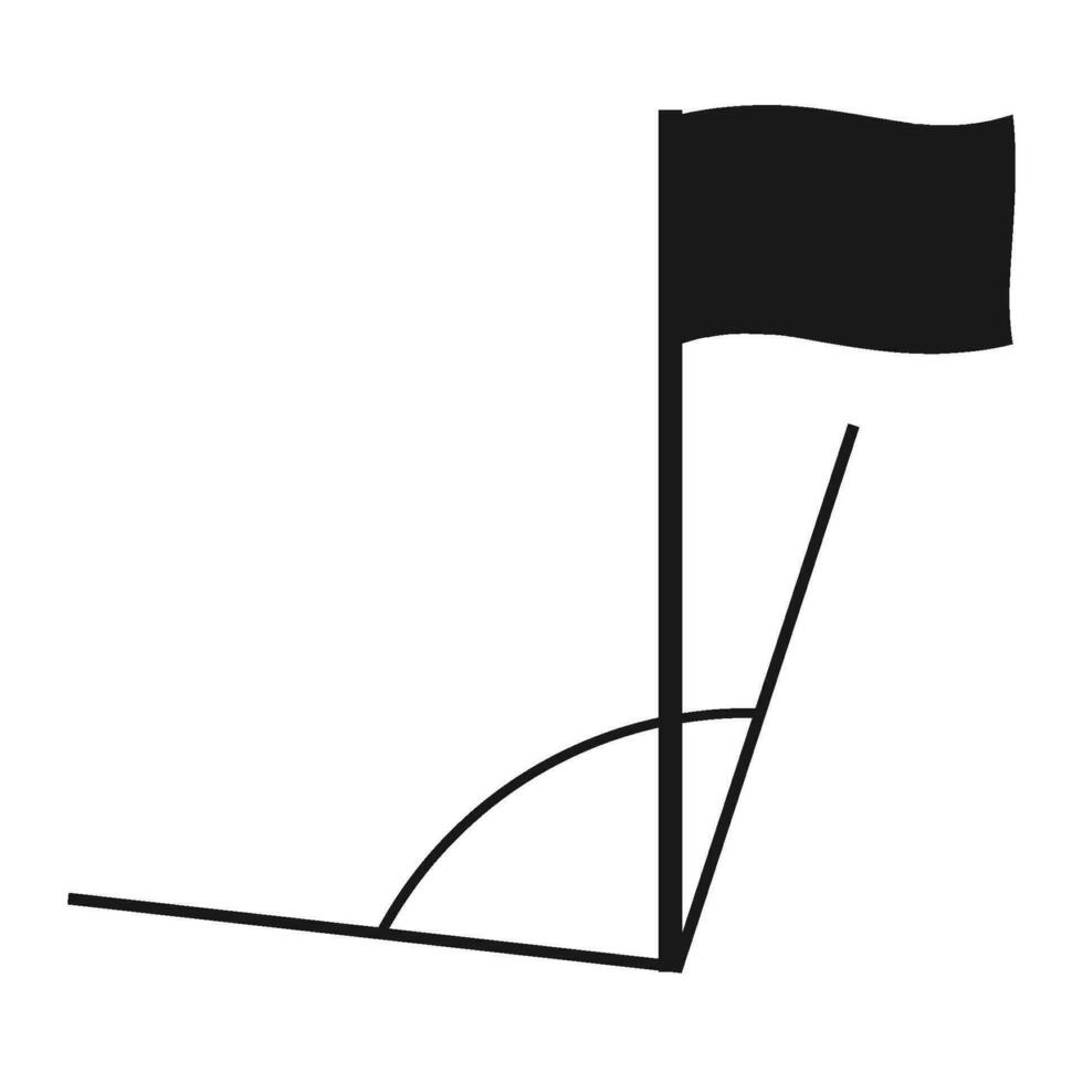 campo esquina bandera icono vector