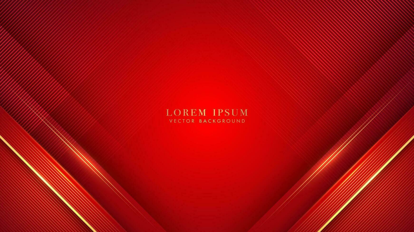Luxury background with diagonal gold line and red line stripe decoration. Elegant style design concept vector