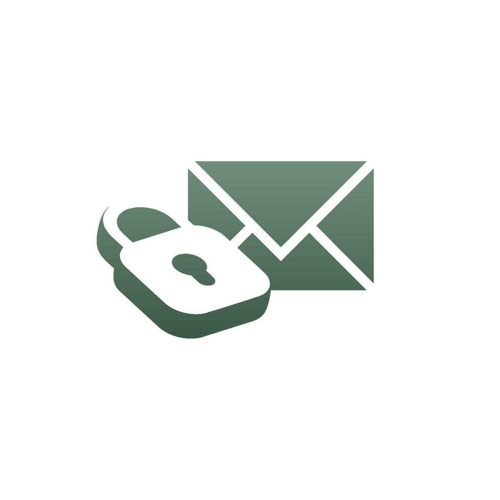 modern and elegant envelope padlock logo vector