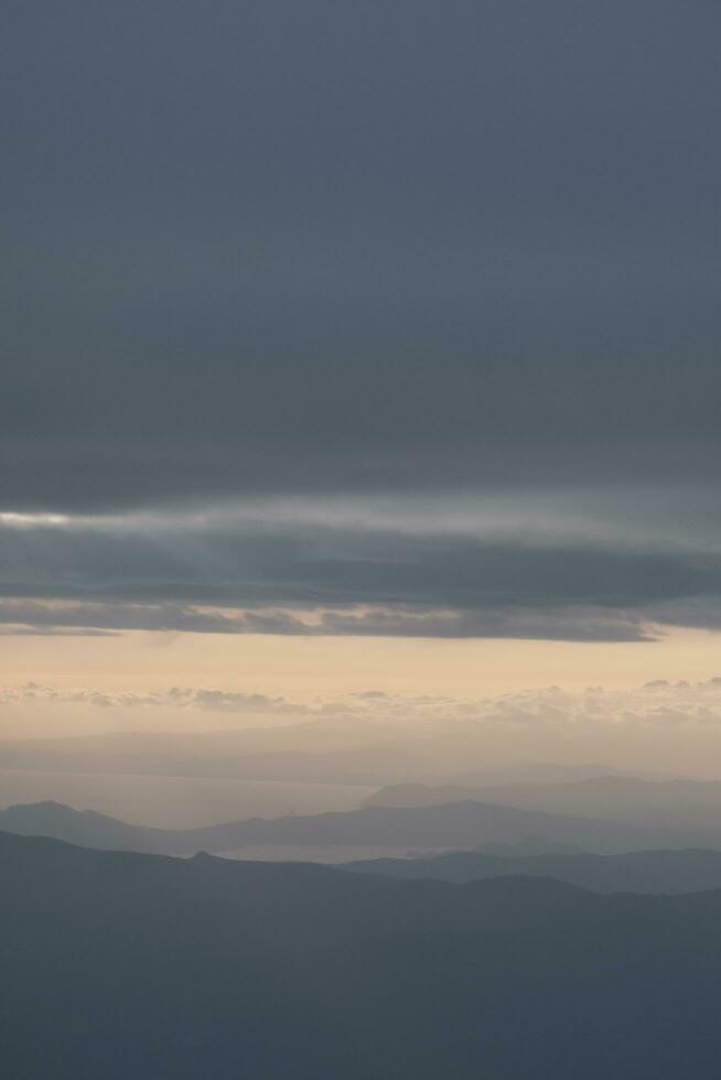clouds over the sky by sunset photo