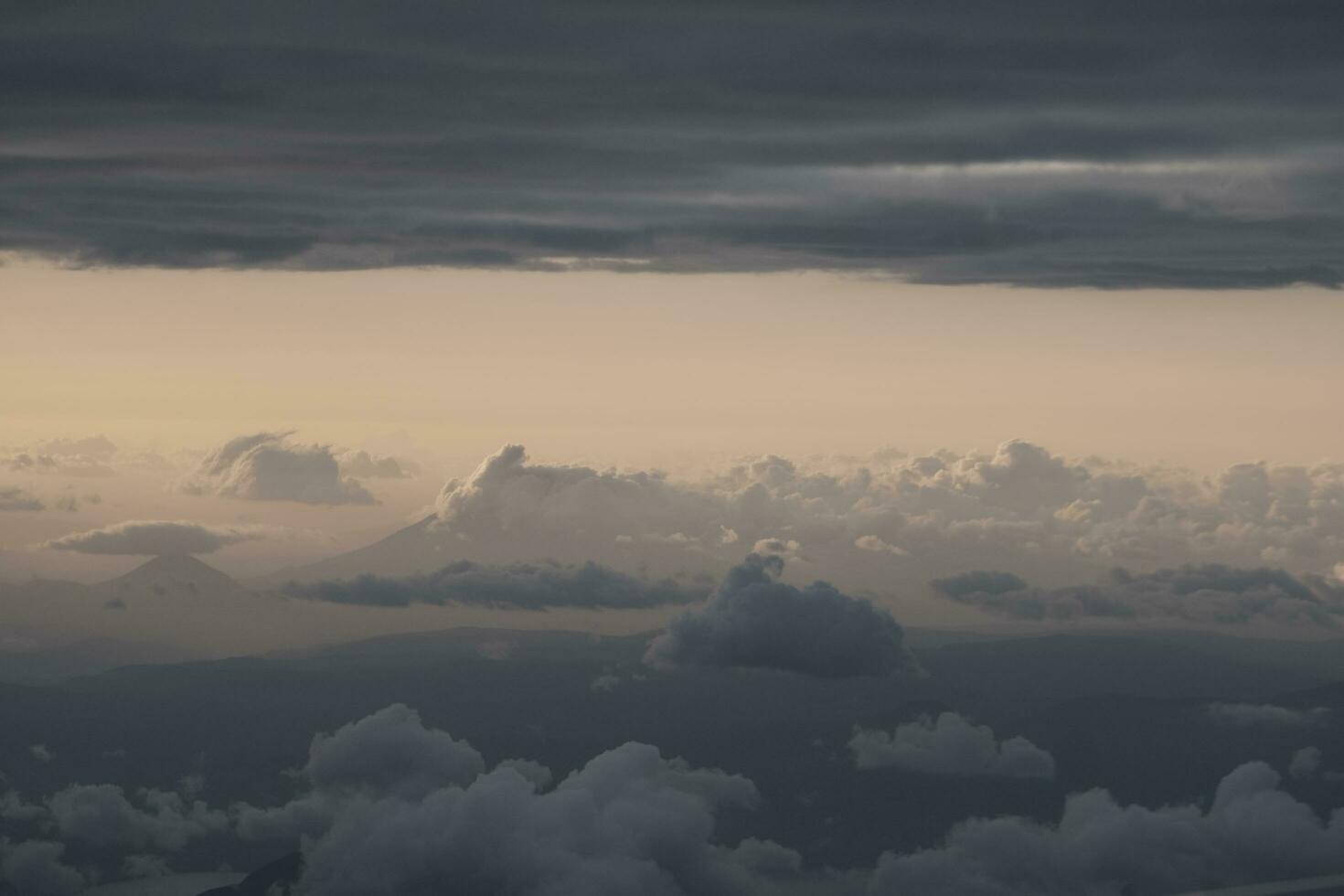 clouds over the sky by sunset photo