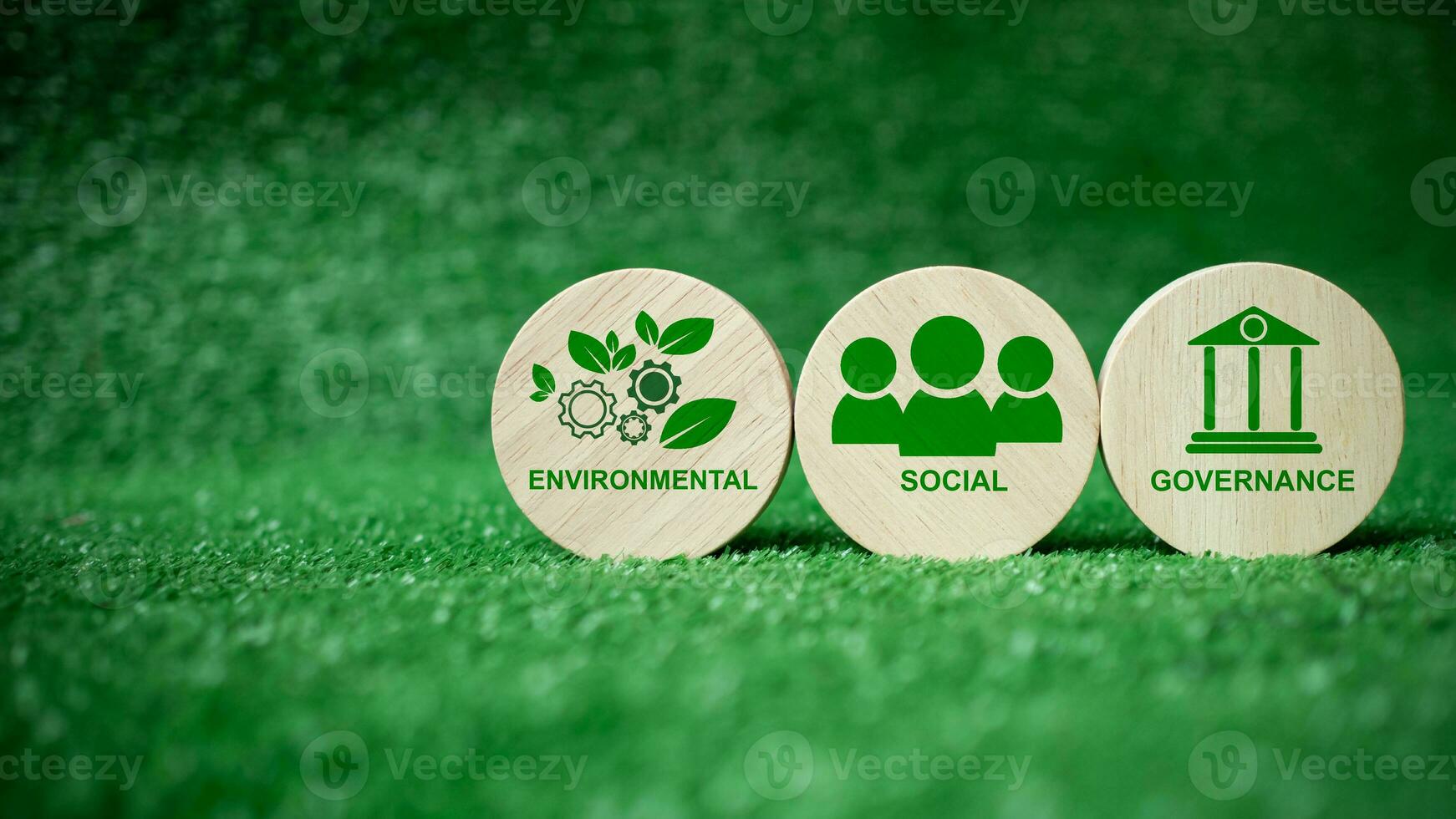 ESG concept for environment, society and governance in sustainable. business responsible environmental. photo