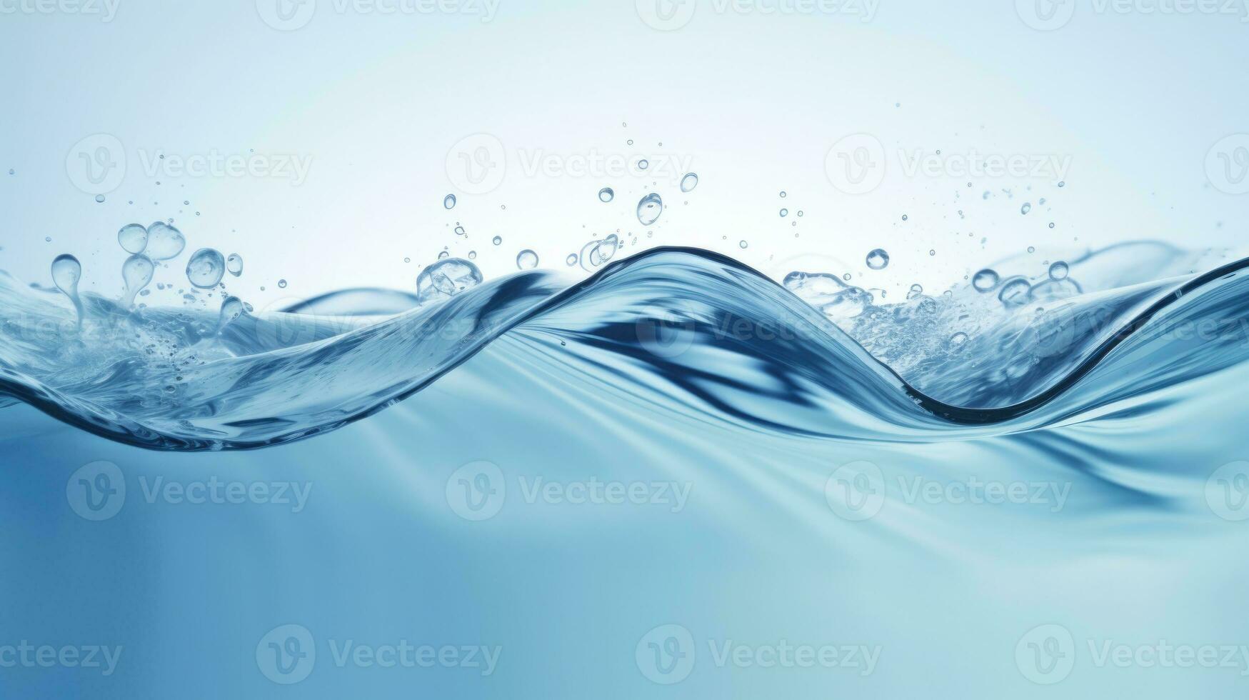 Water splash isolated on white background. Generative AI photo