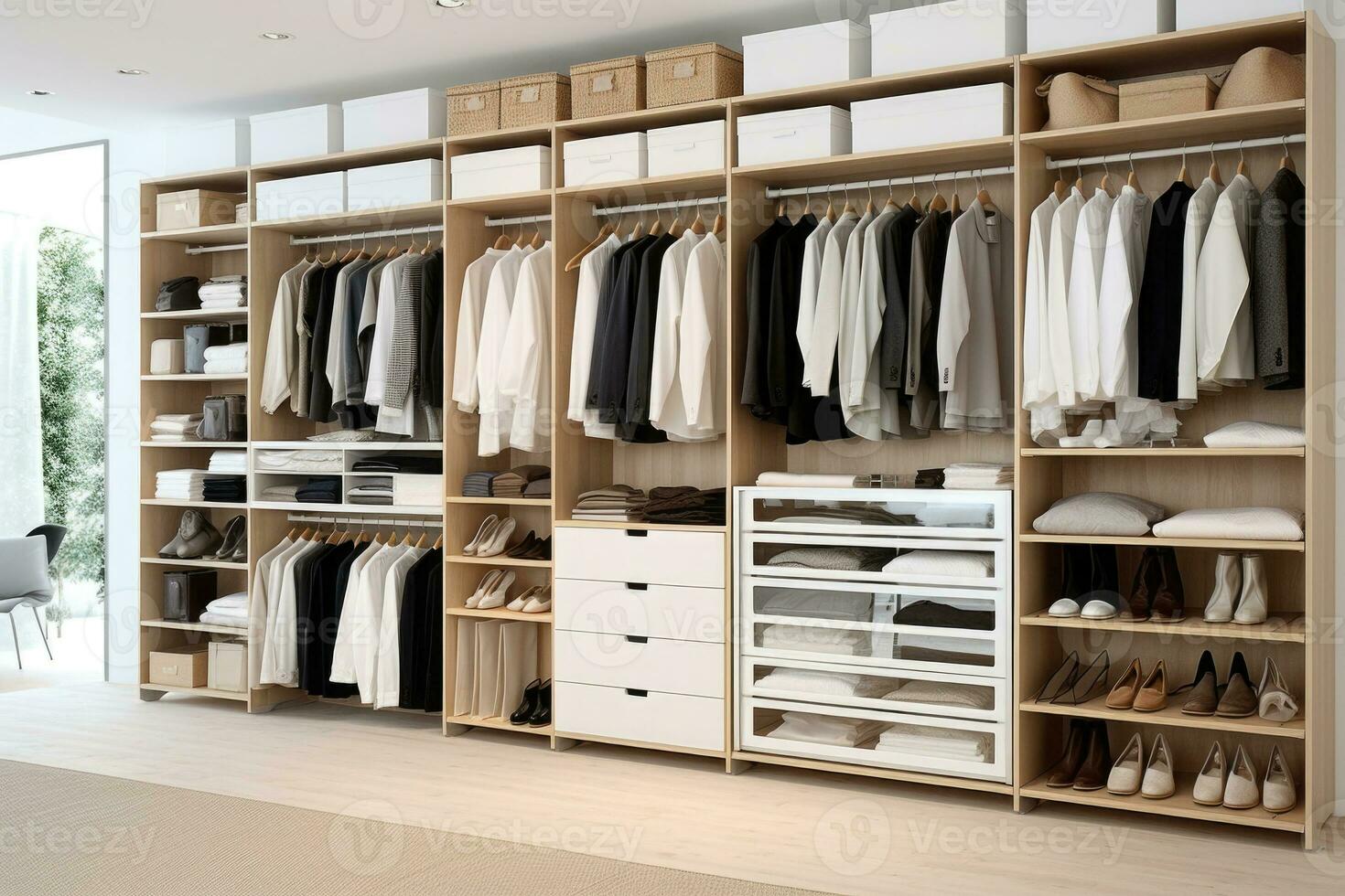 Modern wardrobe . Generative AI photo