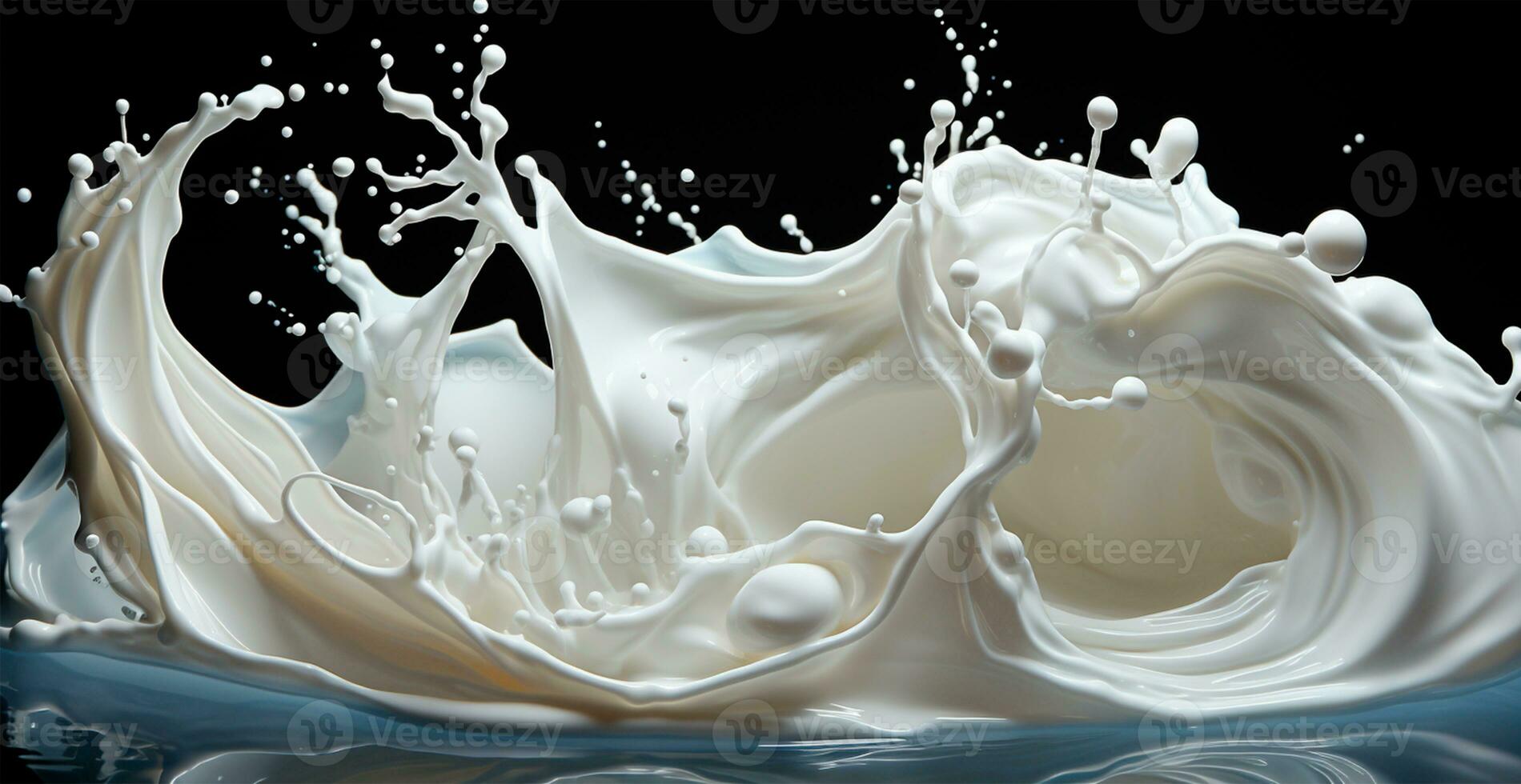 salpicaduras de leche, Fresco vaca blanco Leche - ai generado imagen foto
