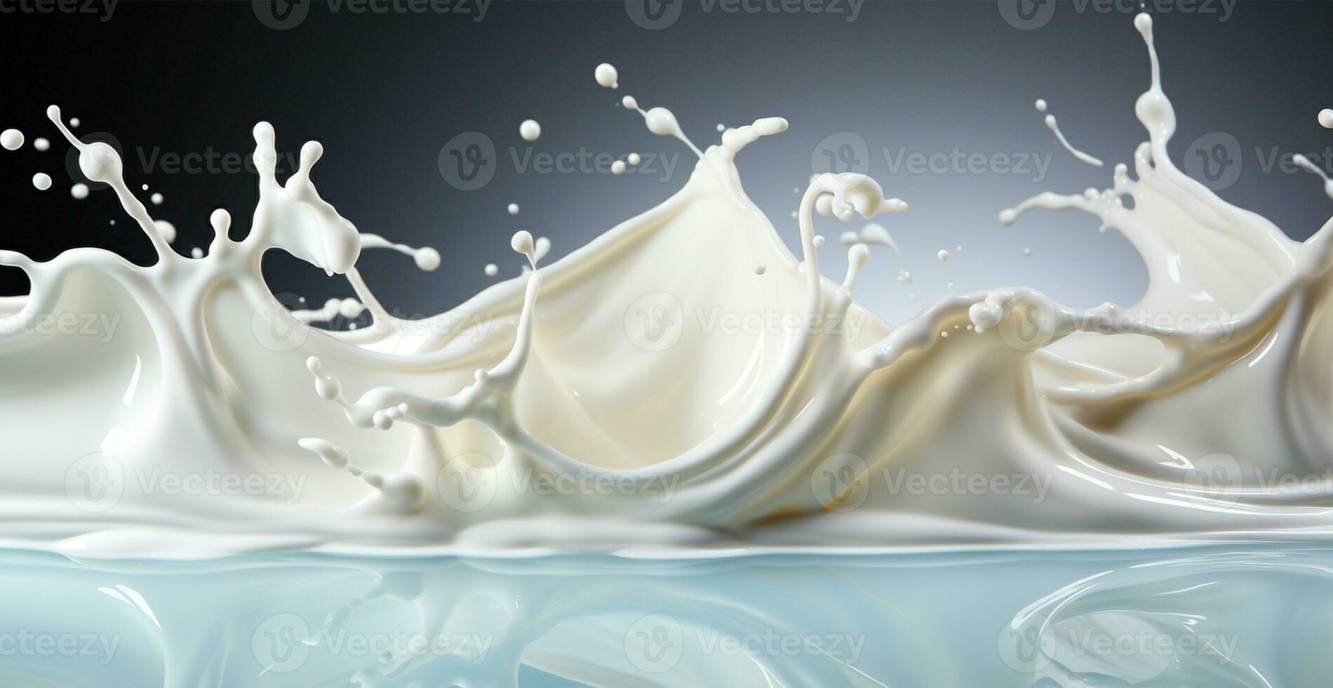 salpicaduras de leche, Fresco vaca blanco Leche - ai generado imagen foto