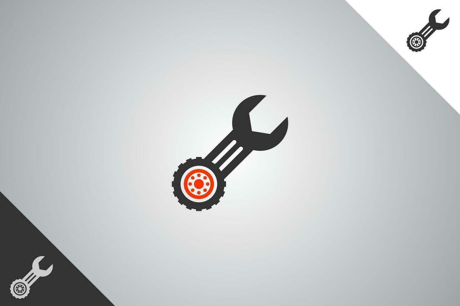 Wrench logo. Minimal and modern logotype. Auto garage dealership brand identity design elements. Perfect logo for business related to automotive industry. Isolated background. Vector eps 10.