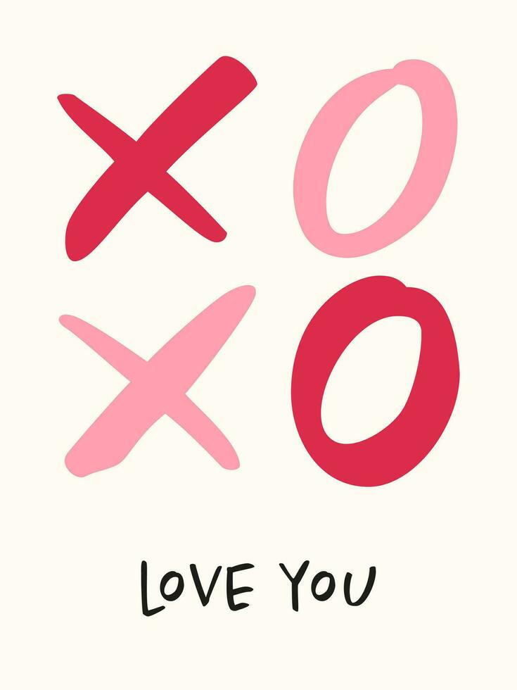 Valentine's day greeting card vector