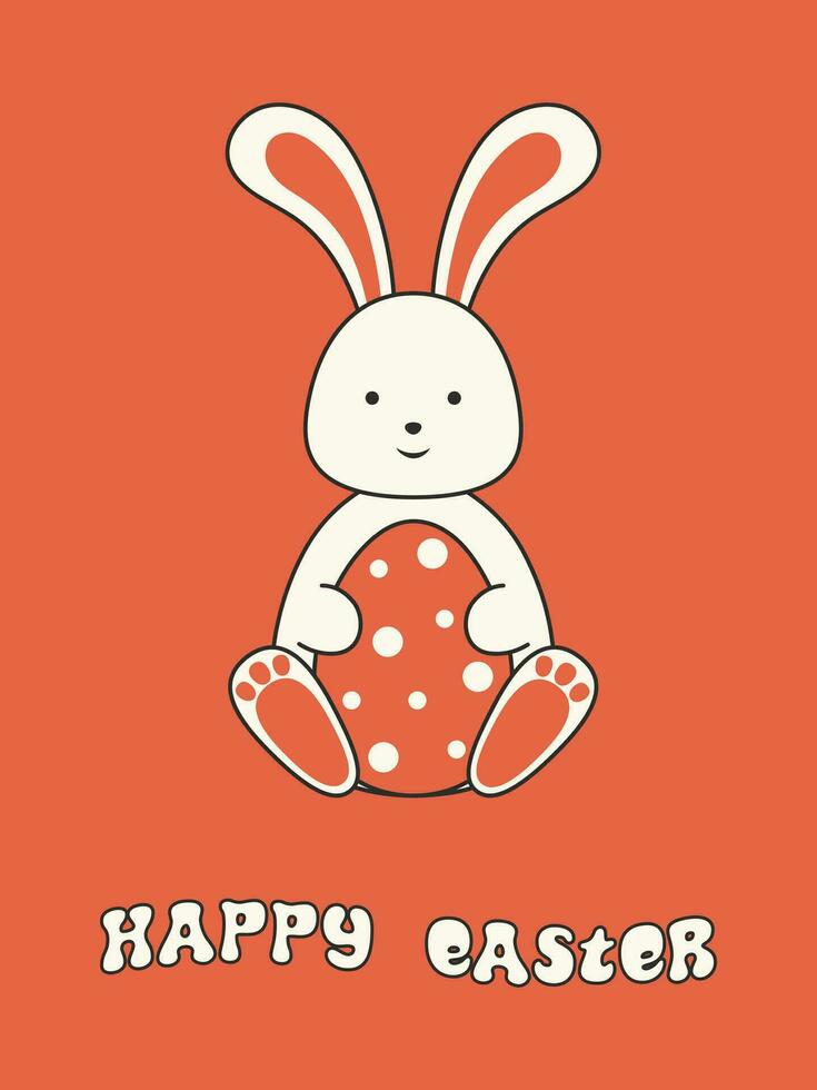 Happy Easter greeting card. vector