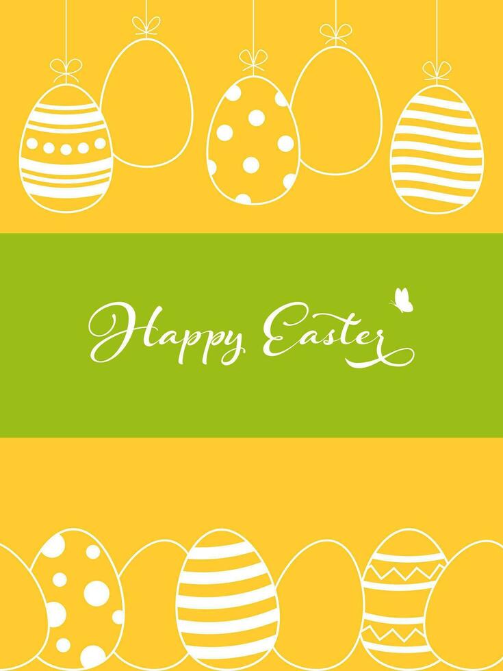 Happy Easter greeting card, invitation, poster or banner. vector