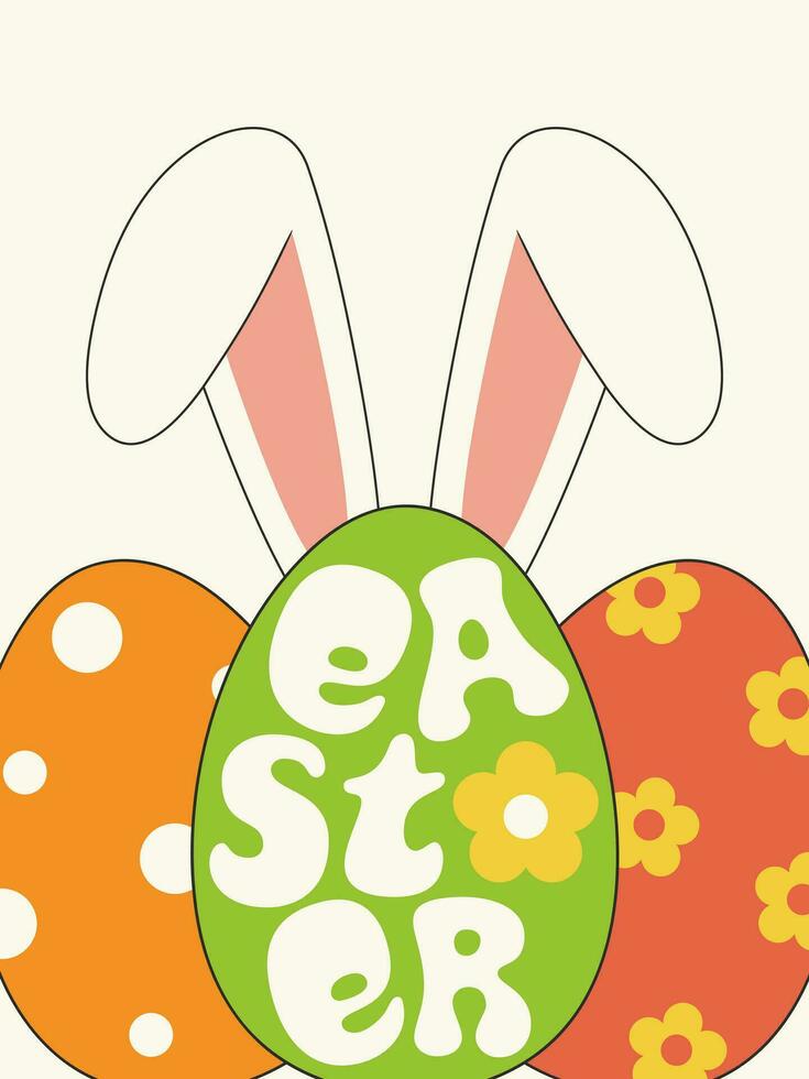 Happy Easter greeting card. vector