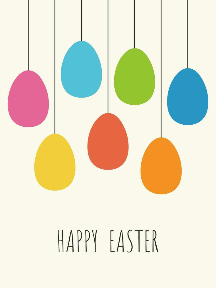 Happy Easter greeting card. vector