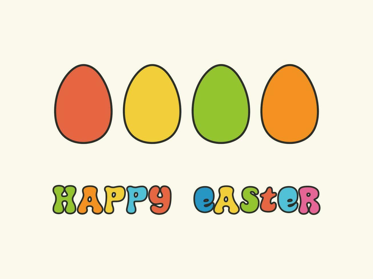 Happy Easter greeting card. vector