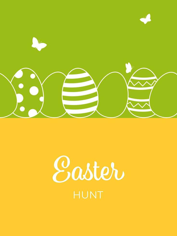 Happy Easter greeting card, invitation, poster or banner. vector