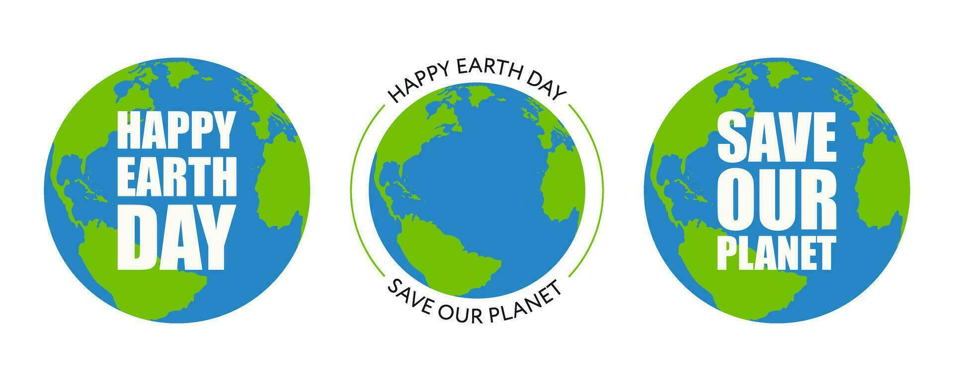 Happy Earth Day vector design concept