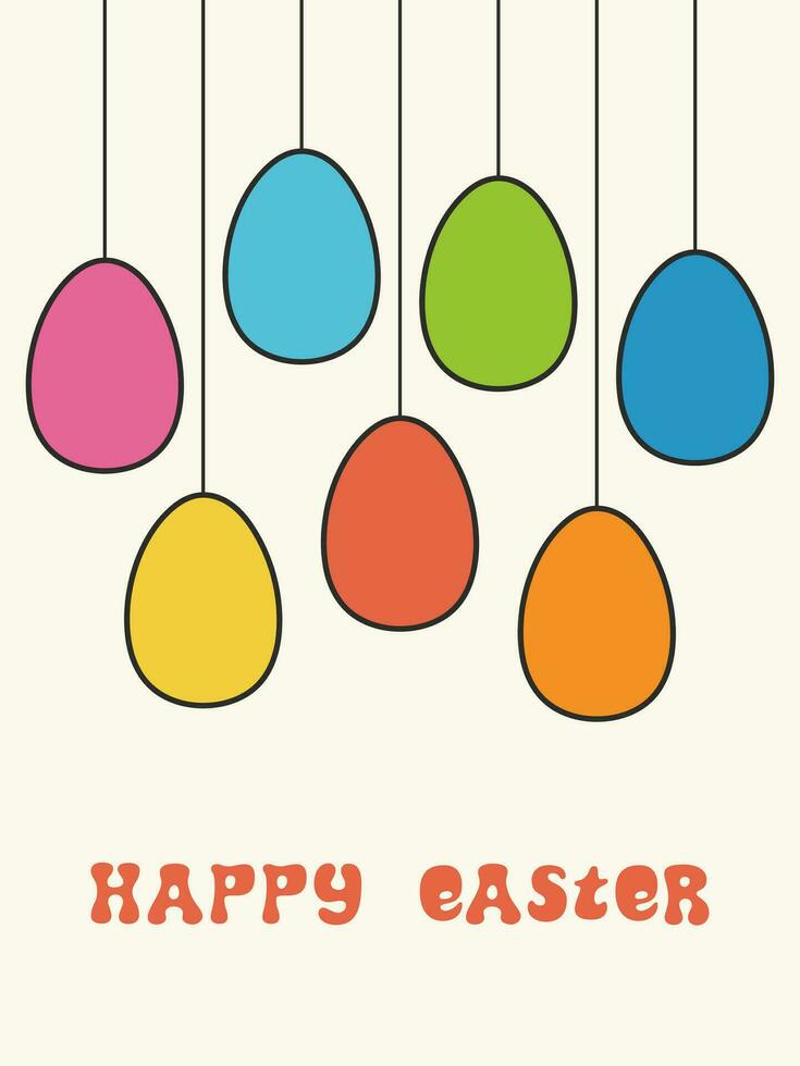 Happy Easter greeting card. vector