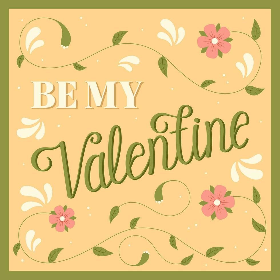 tarjeta de felicitación del día de san valentín. vector