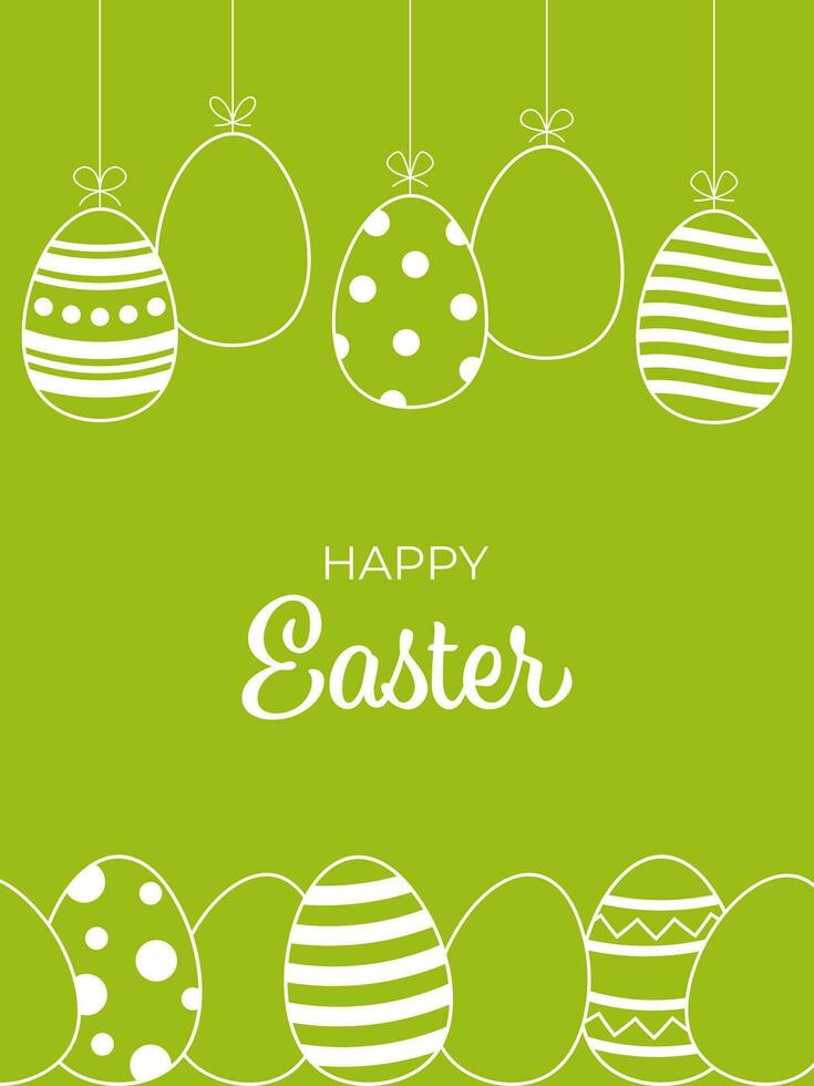 Happy Easter greeting card, invitation, poster or banner. vector