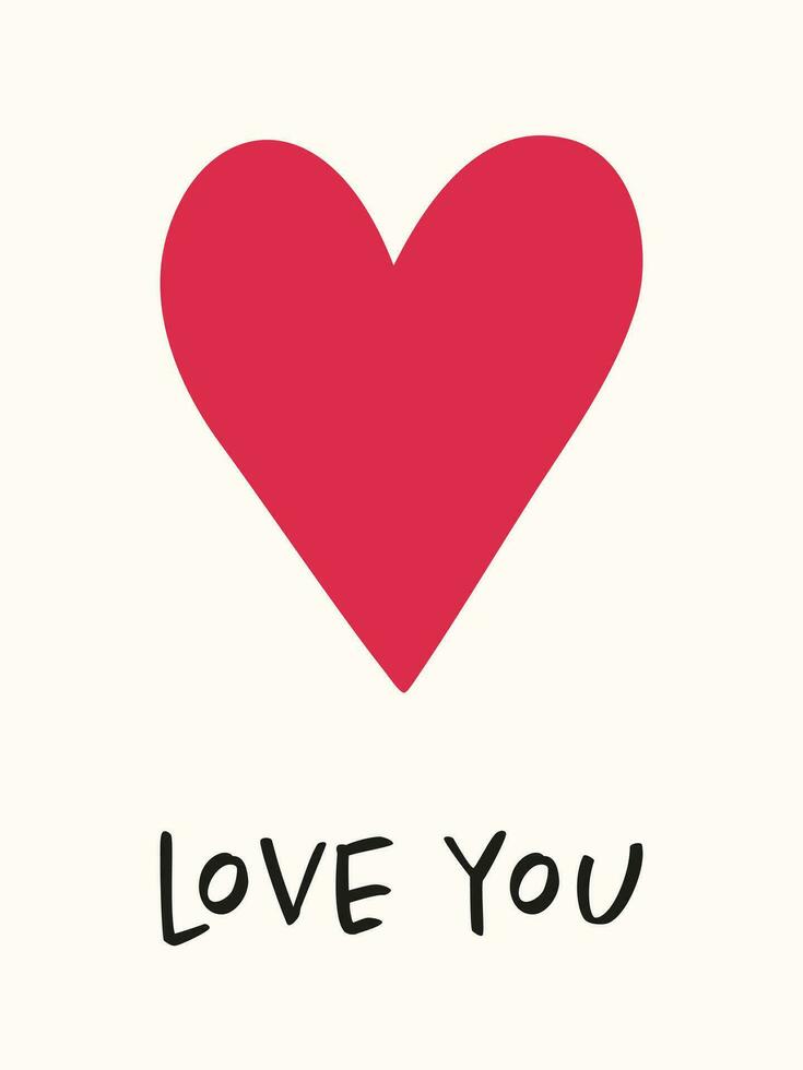 Valentine's day greeting card vector