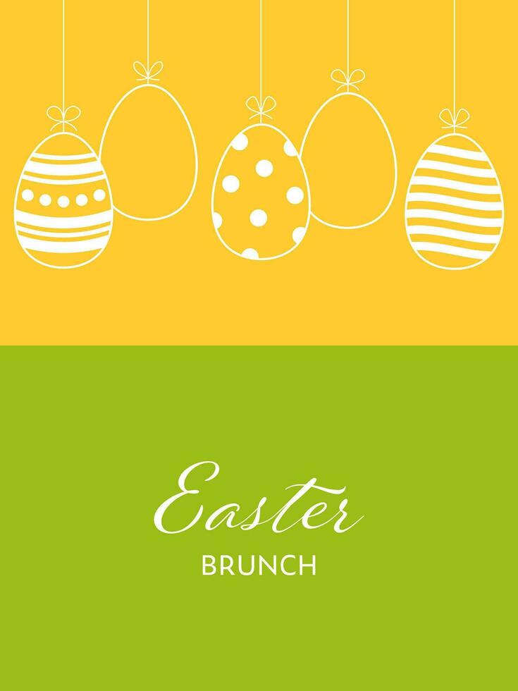 Happy Easter greeting card, invitation, poster or banner. vector