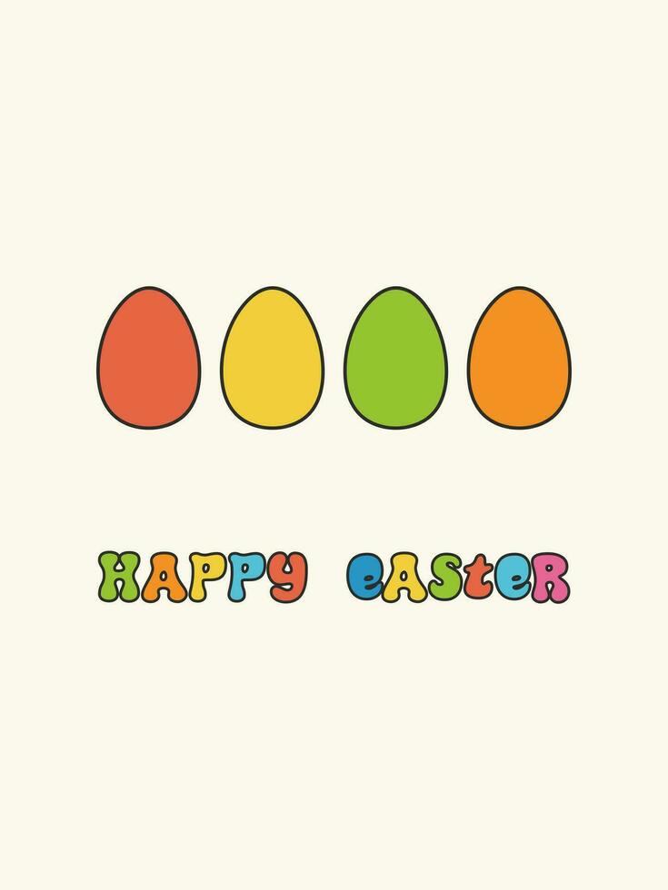Happy Easter greeting card. vector