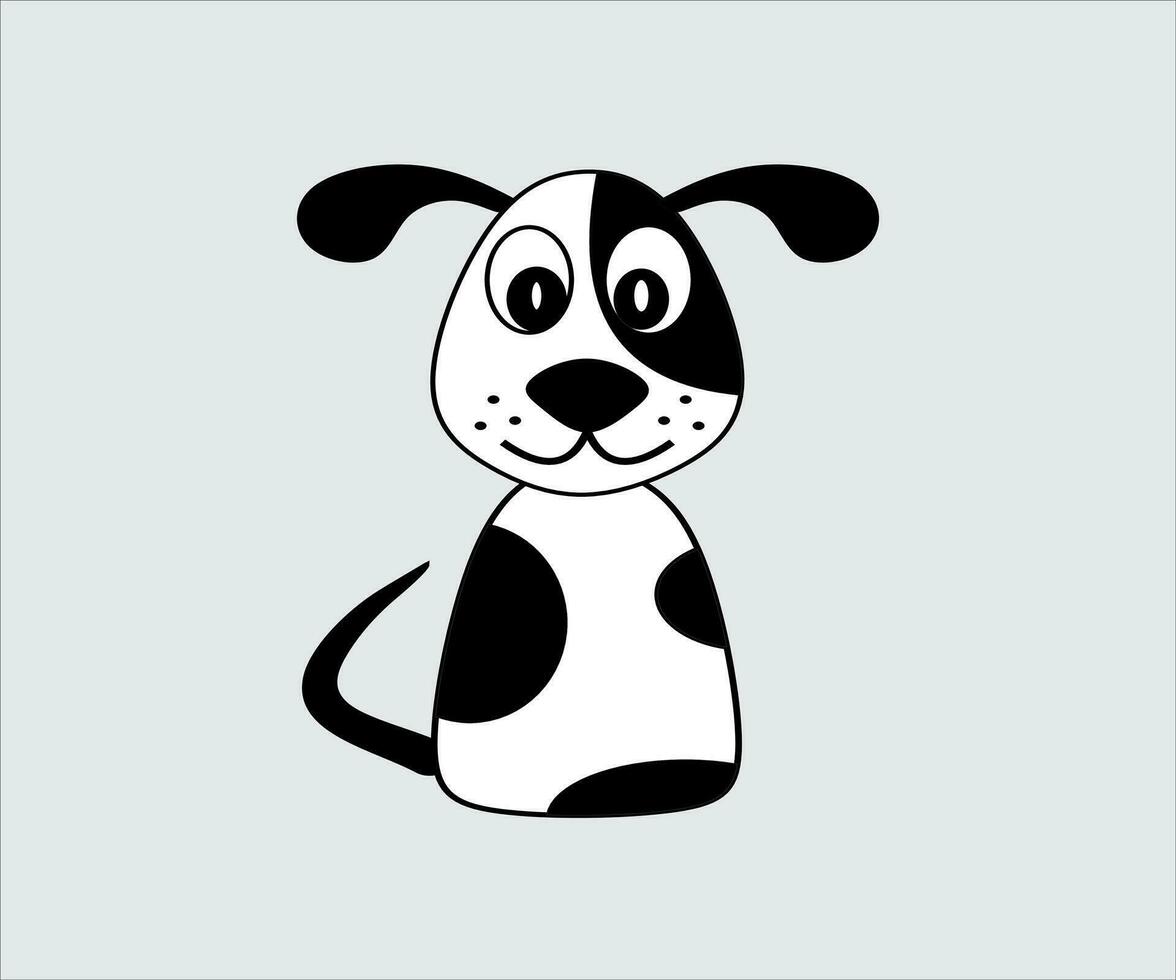 Dog Vector Icon Isolated on Gray Background