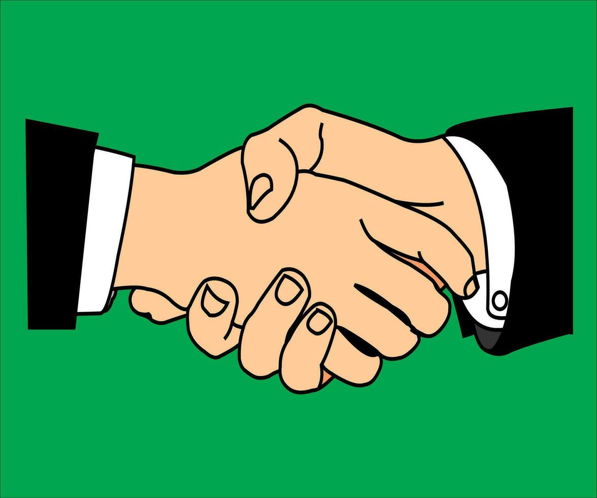 hand shake vector illustration